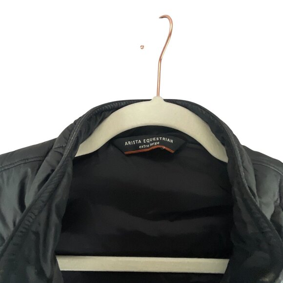 Arista Equestrian Clarkson Quilted Vest  XL Black Zippered Pockets Western - Picture 2 of 8